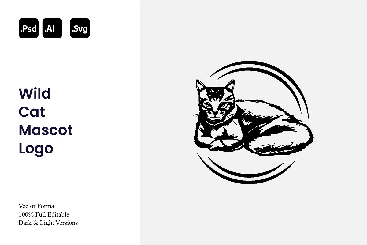 Wild Cat Mascot Logo, a Branding & Logo Template by Luxury Logos (Photo 1 of 4)