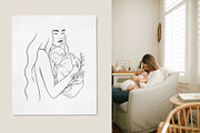 motherhood line art, an Illustration by heyXeni (Thumbnail 3 of 9)