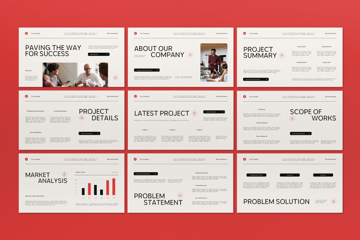 Black Red Project Proposal Keynote, a Presentation Template by graphicook (Photo 4 of 8)