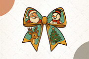 Christmas Coquette Bow Png, an Illustration by Watercolor design (Thumbnail 1 of 6)