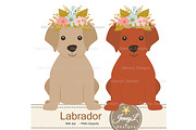 Labrador Dogs Digital Papers, a Pattern Graphic by JennyL Designs (Thumbnail 2 of 8)