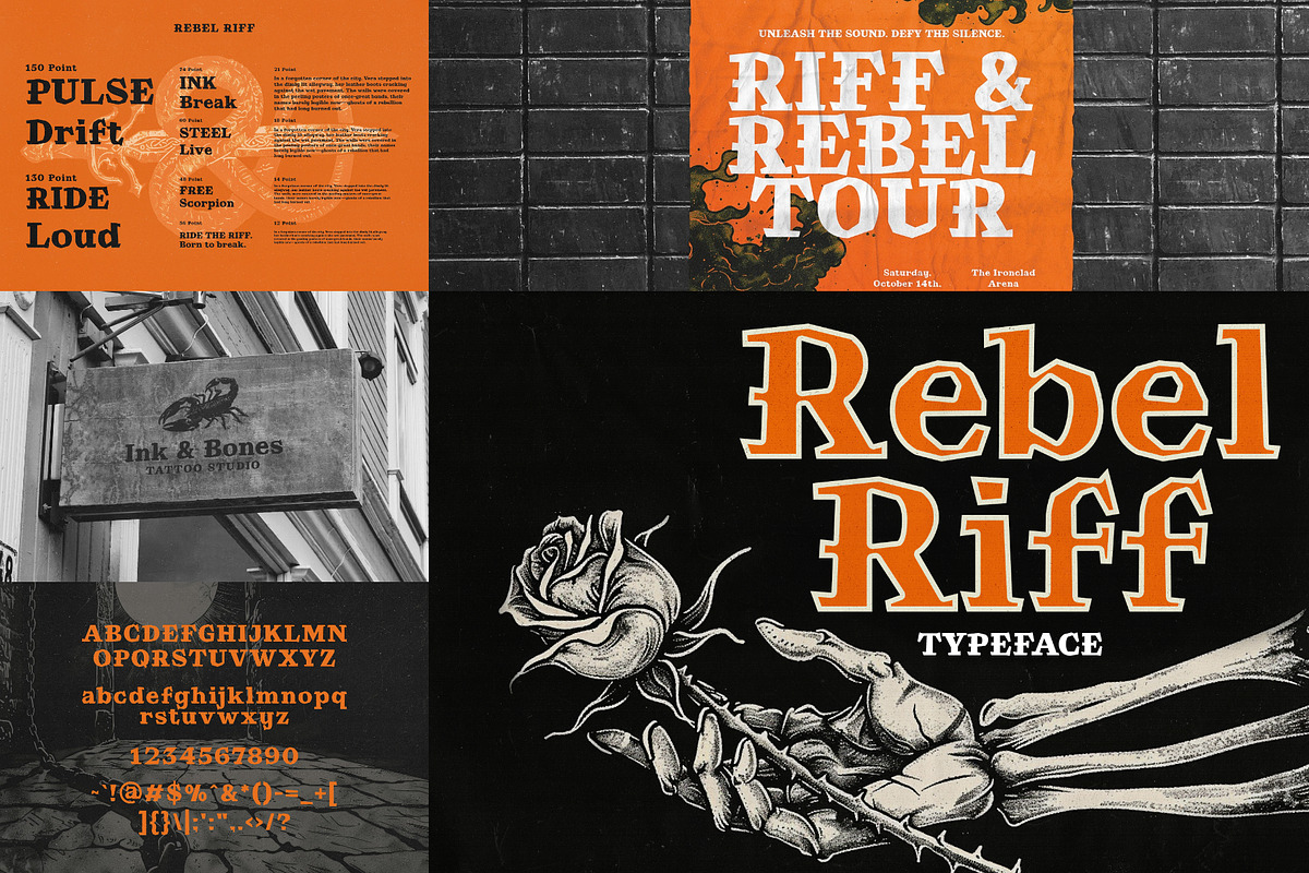 Rebel Font Bundle - 22 Edgy Fonts, a Sans Serif Font by HipFonts (Photo 7 of 9)