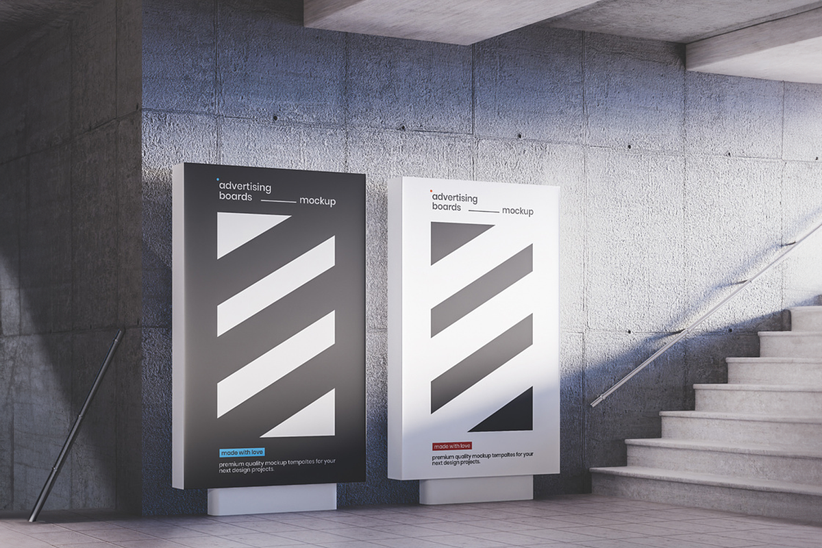 Underground Advertising Board Mockup, an Advertising Mockup by Se٧enStudio (Photo 2 of 2)