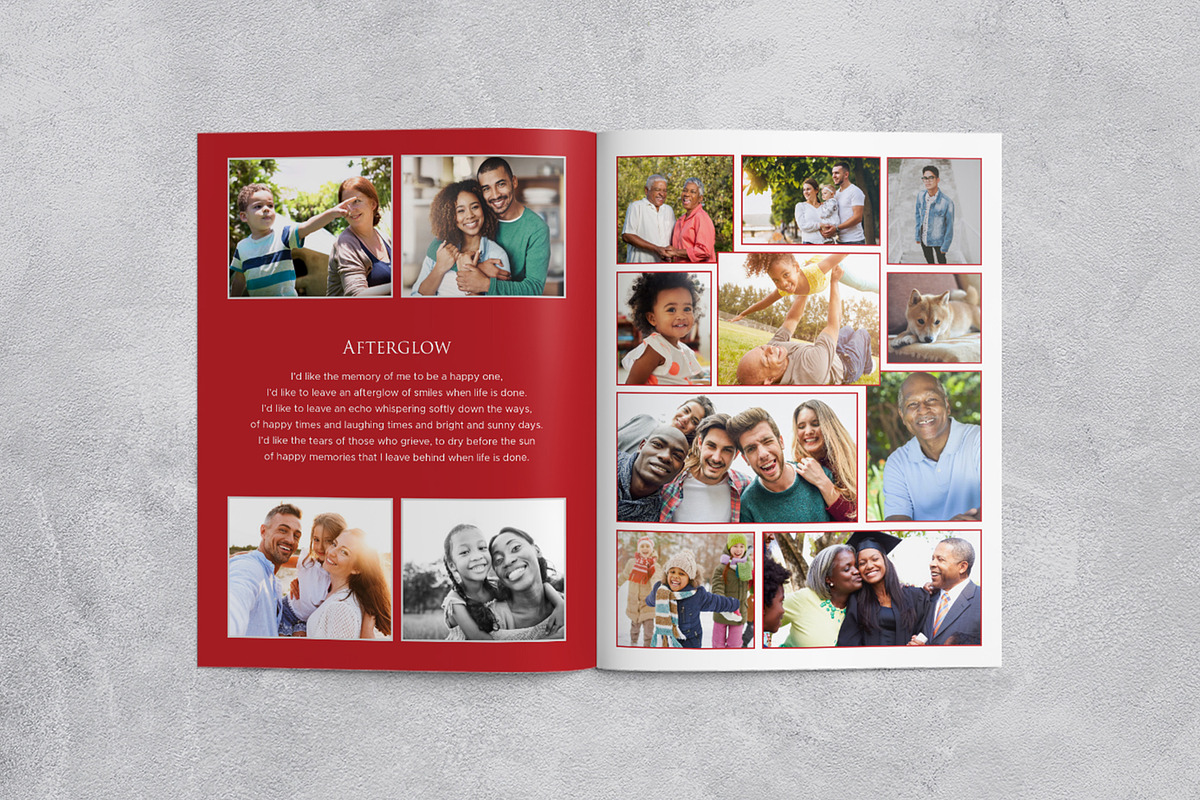 Red & Black Funeral Program Template, a Templates & Theme by Studio Reena (Photo 4 of 7)