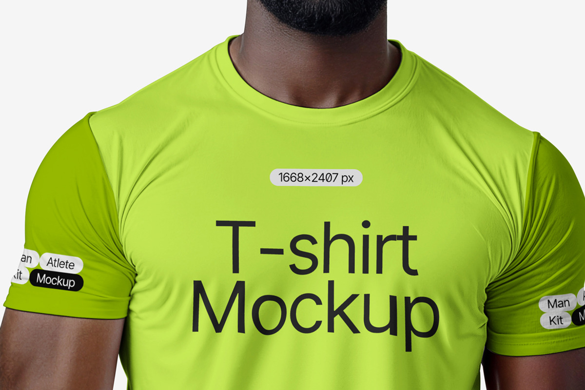 Fitness T-Shirt and Shorts Mockup, a Shirt Mockup by kavoon (Photo 3 of 3)