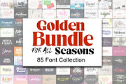 Golden for All Seasons Font Bundle, a Handwritten Font by JustArtDigital (Thumbnail 1 of 5)