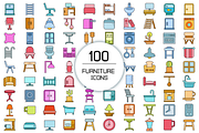Furniture & Home Appliance Icons Set, an Icon by Designfour (Thumbnail 1 of 6)