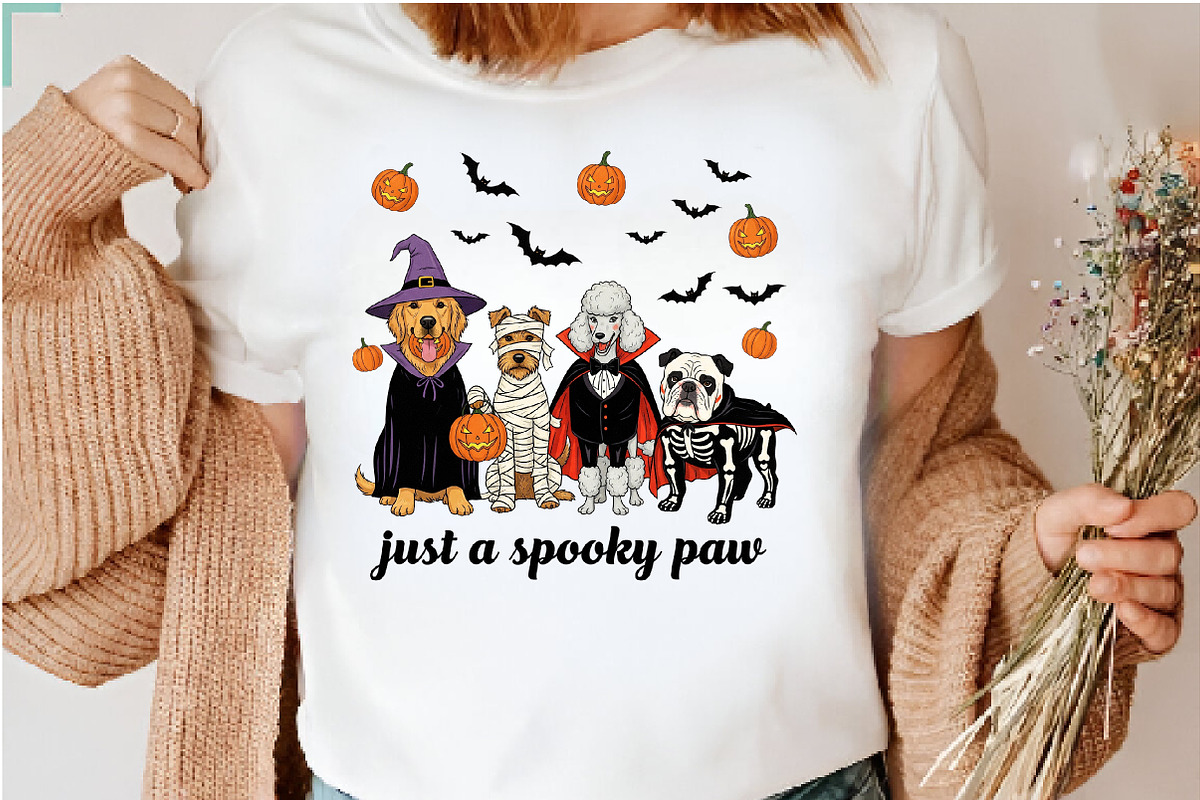 Dog Halloween Just a Spooky Paw Png, an Illustration by Dream Creation (Photo 2 of 5)