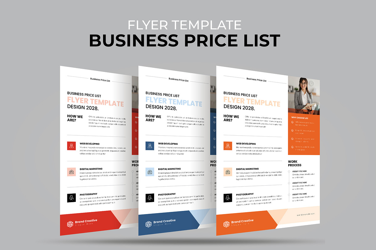 Business Price List Flyer Template, a Flyer Template by Spark_Creative (Photo 2 of 10)