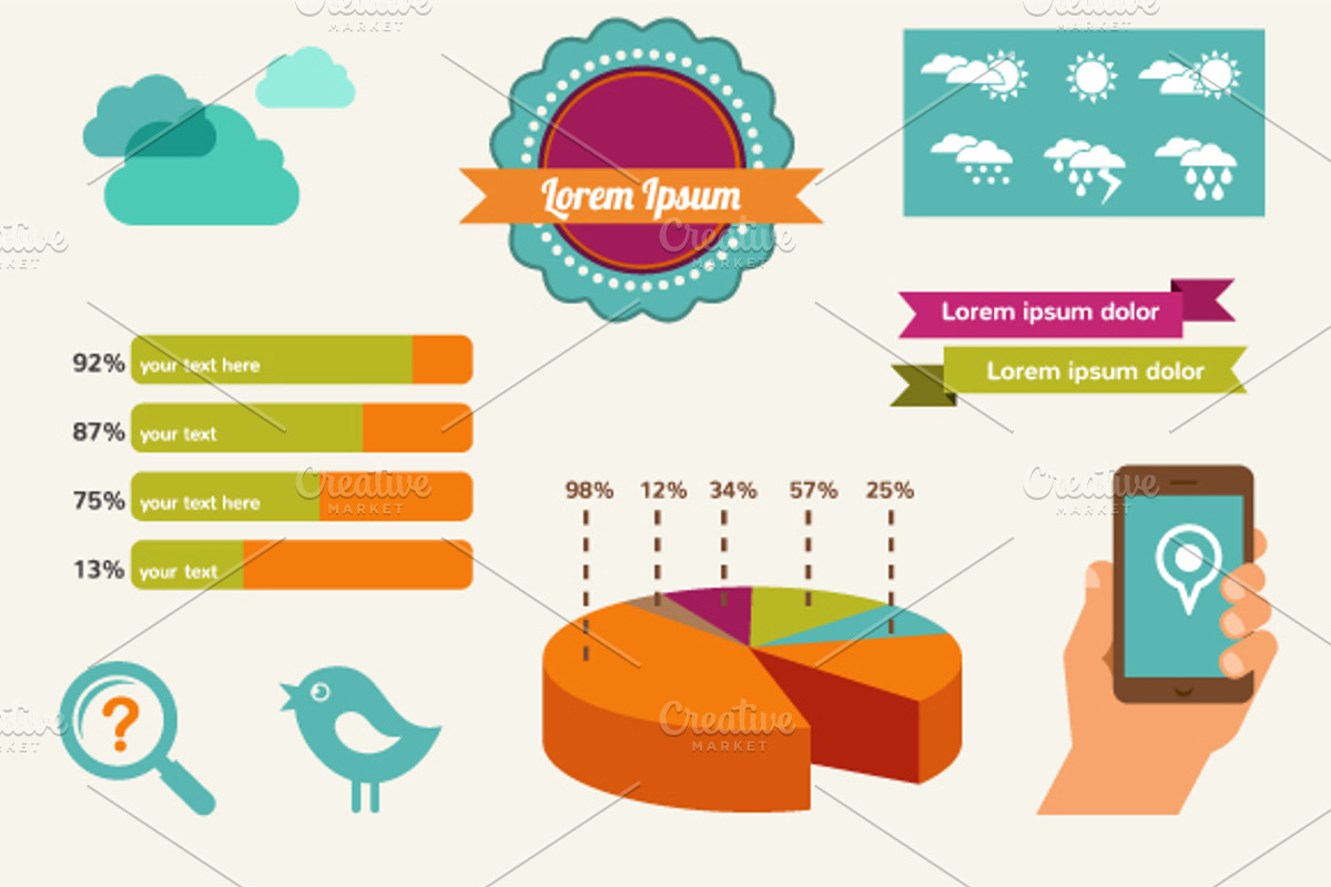 Infographic elements & icons 3, a Finance Illustration by Marish (Photo 2 of 3)