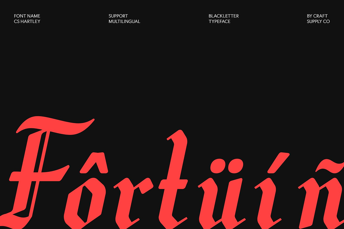 CS Hartley – Blackletter Font, a Blackletter Font by Craft Supply Co. (Photo 7 of 8)