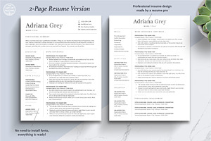 Clean Resume CV Template, Mac PC