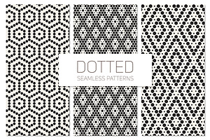 Dotted Seamless Patterns. Set 4