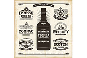 Vintage Alcohol Labels Collection, a Food Illustration by Retro Graphics (Thumbnail 2 of 2)
