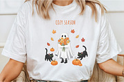 Cozy Season Png,Ghost Cat Png, an Illustration by DreamCafeArt (Thumbnail 2 of 7)