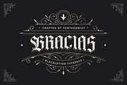 Gracias | Blackletter Font, a Blackletter Font by Pentagonistudio (Thumbnail 1 of 10)