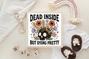 Boho Halloween Skull Flower PNG, a Work Illustration by CraftArtStudio (Thumbnail 4 of 4)