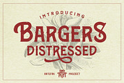 Bargers Distressed, a Font by Arterfak Project (Thumbnail 1 of 11)