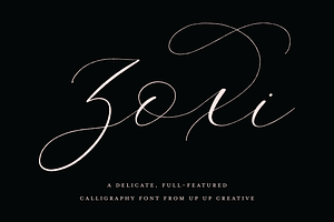 Zoxi, A Calligraphy Script Font