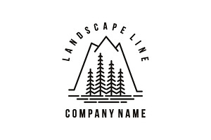 Mountain Line Art Logo Design, a Branding & Logo Template by jundio studio