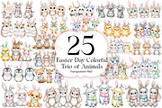 Easter Animals PNG Clipart Colorful., an Animal Illustration by KennedyStudio (Thumbnail 1 of 5)