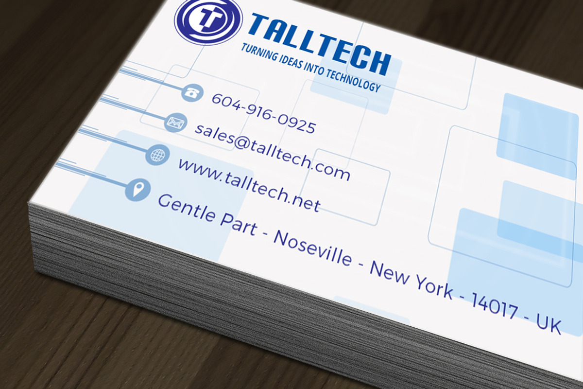 Talltech card, a Card Template by Cmsideas