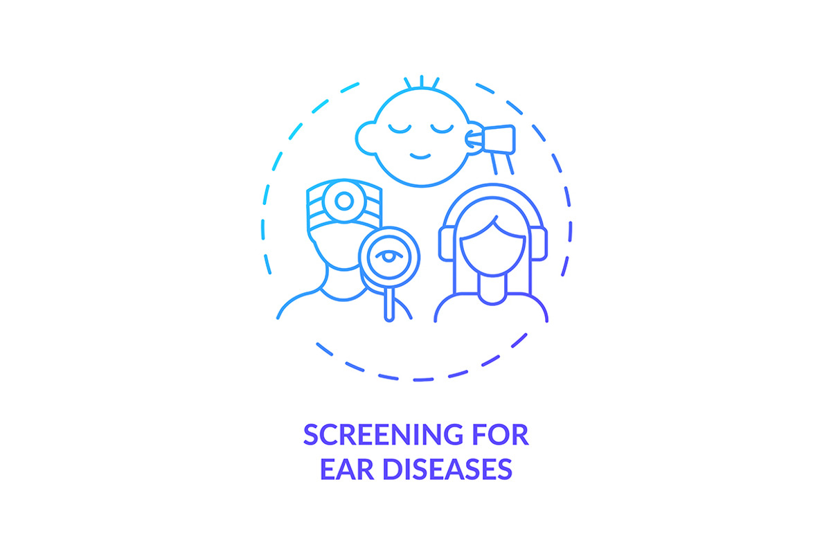 Screening for ear diseases icon, an Outline Icon by bsd studio ...