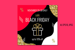 Black Friday Sale Flyer Vector