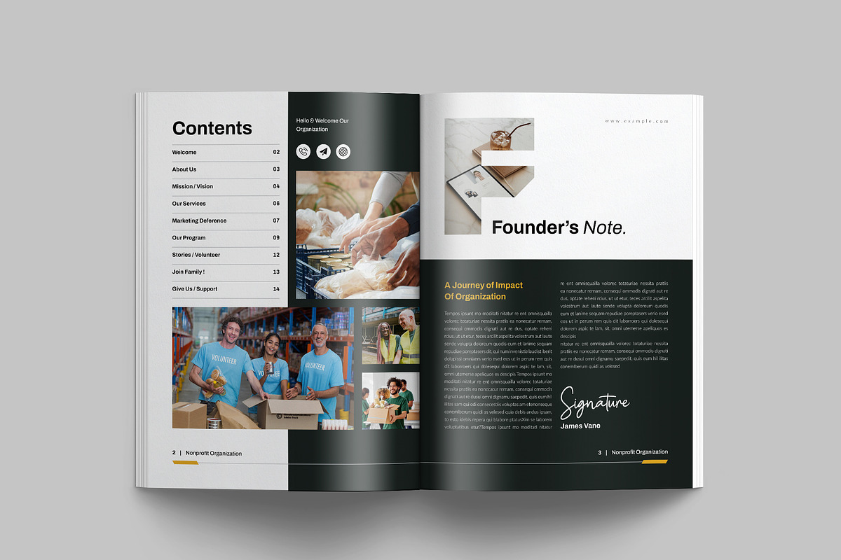 Nonprofit Org. Brochure Template, a Brochure Template by NorthPeak (Photo 3 of 9)