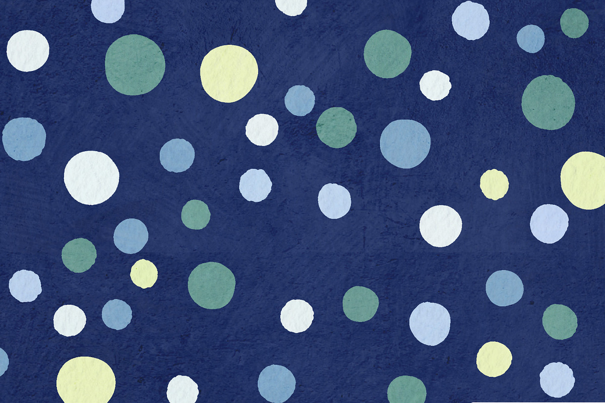Deep blue polka dots pattern, a Decorative Illustration by DigitalArsiart (Photo 4 of 6)