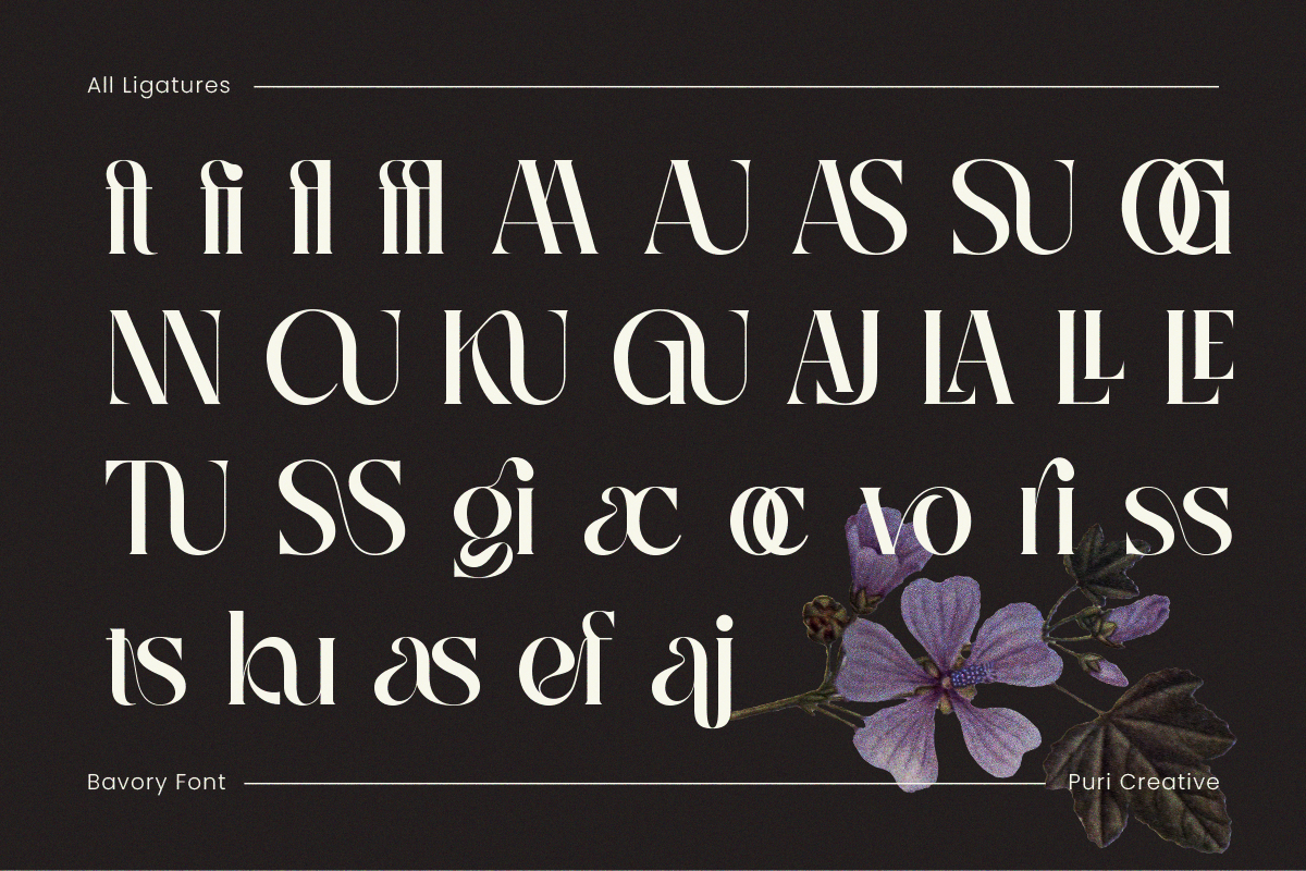 Bavory - Elegant Modern Twist Serif, a Serif Font by PuriCreative (Photo 8 of 9)