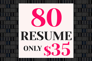 80 A4 Curriculum Vitae Bundle, a Resume Template by Blue Digital Studio