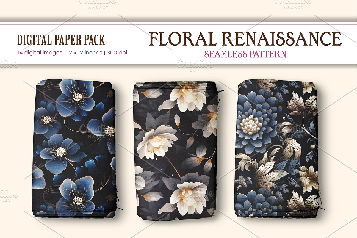 Floral Seamless Patterns 12., a Pattern Graphic by KENO Mascots (Photo 6 of 10)