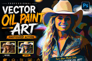 Vector Oil Paint Art Ps Action, an Action Add-On by Studio Retouch