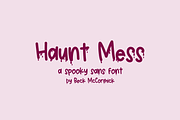 Haunt Mess Sans - Blood Font, a Handwritten Font by Beck McCormick (Thumbnail 1 of 10)