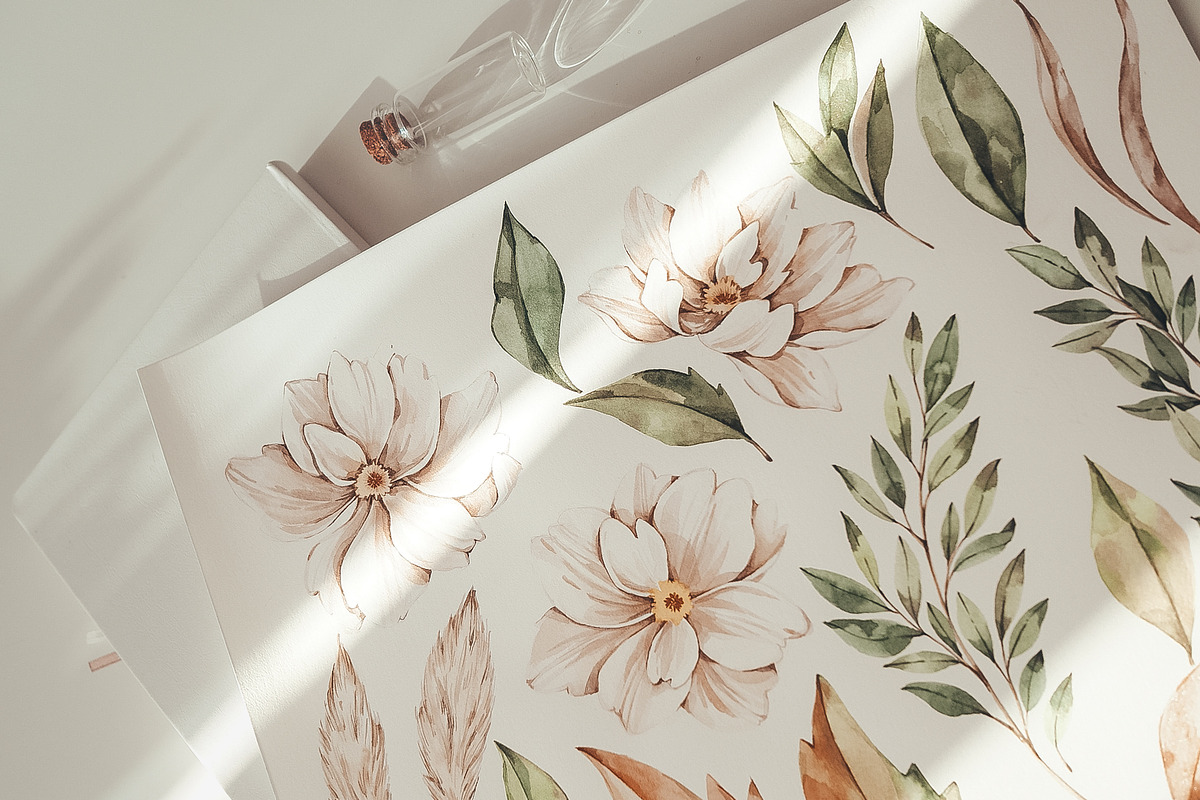 Field autumn flowers. Watercolour, an Illustration by Kate Macate (Photo 8 of 8)