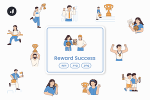 Reward Success Illustration, an Object Graphic by Jump Studio