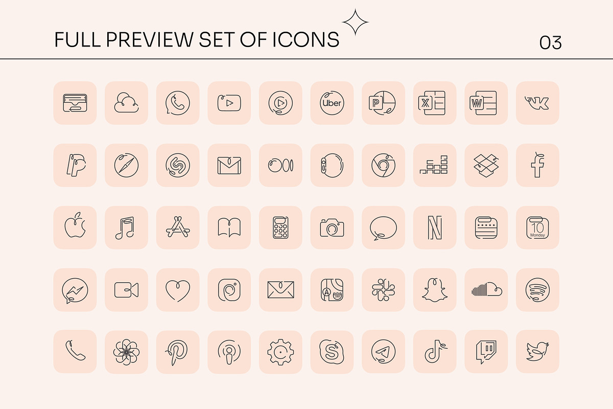 Aesthetic IOS 14 icons set, an Icon by Creatoom (Photo 10 of 13)