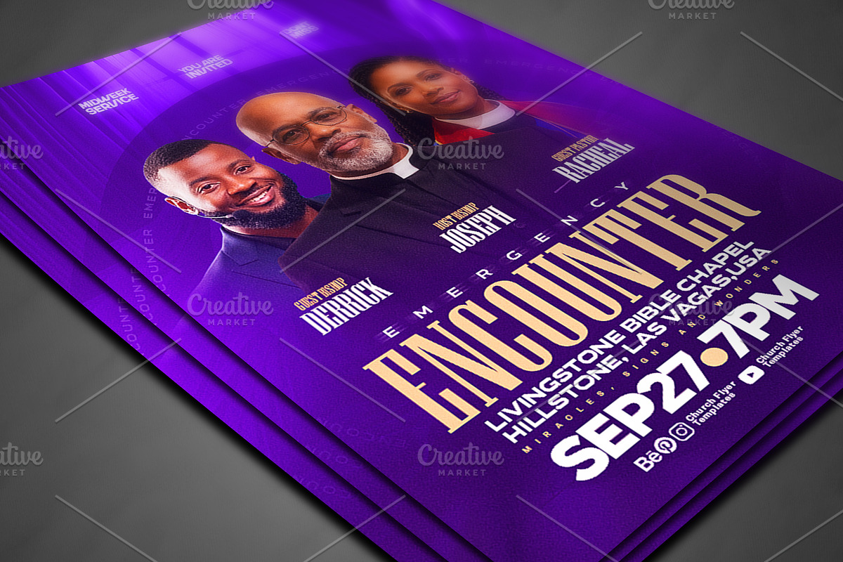 Church Flyer Design Psd, a Social Media Template by church flyer templates (Photo 3 of 4)