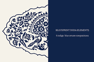 Blue Indian Block Print: Elements