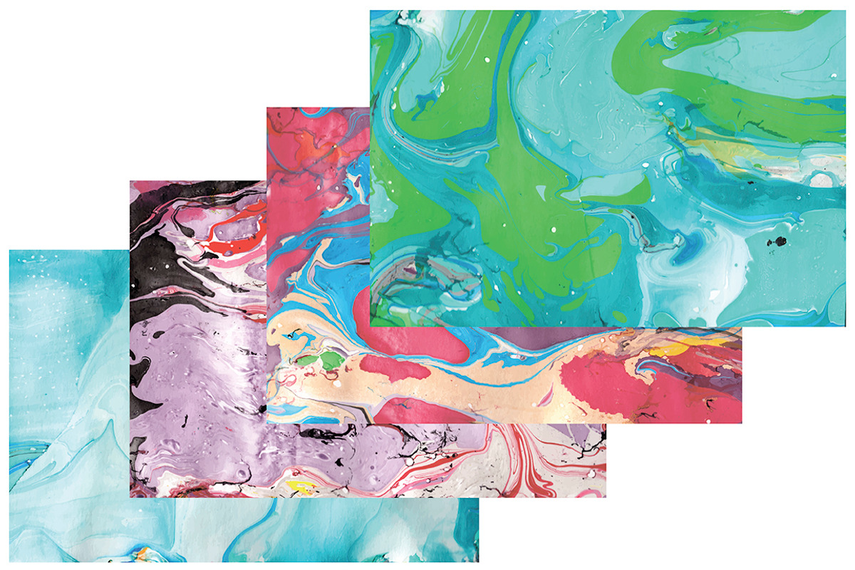 Marble background suminagashi, a Texture Graphic by risovanya (Photo 2 of 2)