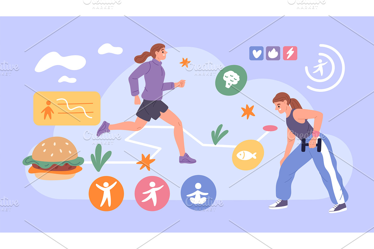 Calorie counting application, a Food Illustration by YummyBuum