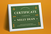 Green Yellow Art Deco Certificate, a Print Template by graphicook (Thumbnail 2 of 3)