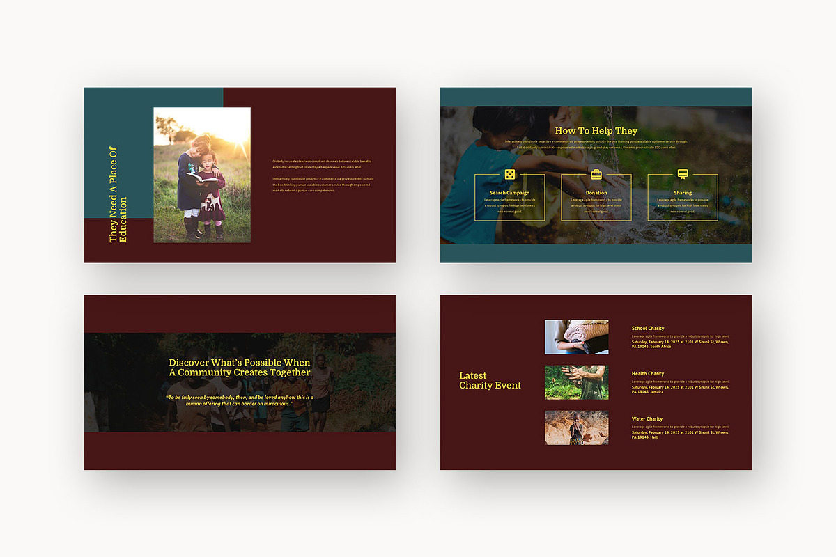 Kota : Charity Pitch Powerpoint, a Presentation Template by Punkl Camp (Photo 3 of 16)