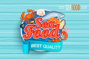 Seafood emblems and icons., a Food Illustration by tanda_V (Thumbnail 5 of 5)