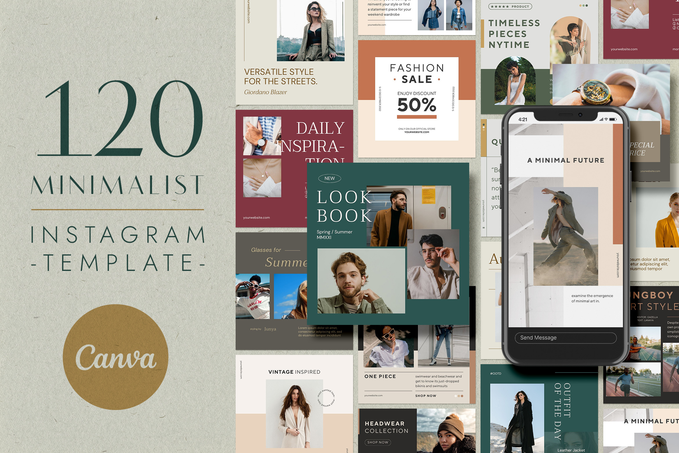 120 Canva Minimalist Instgram, a Social Media Template by muhisya