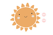 Cute Sun Element Png, an Animal Illustration by ⋒DesignECShop⋒ (Thumbnail 1 of 3)