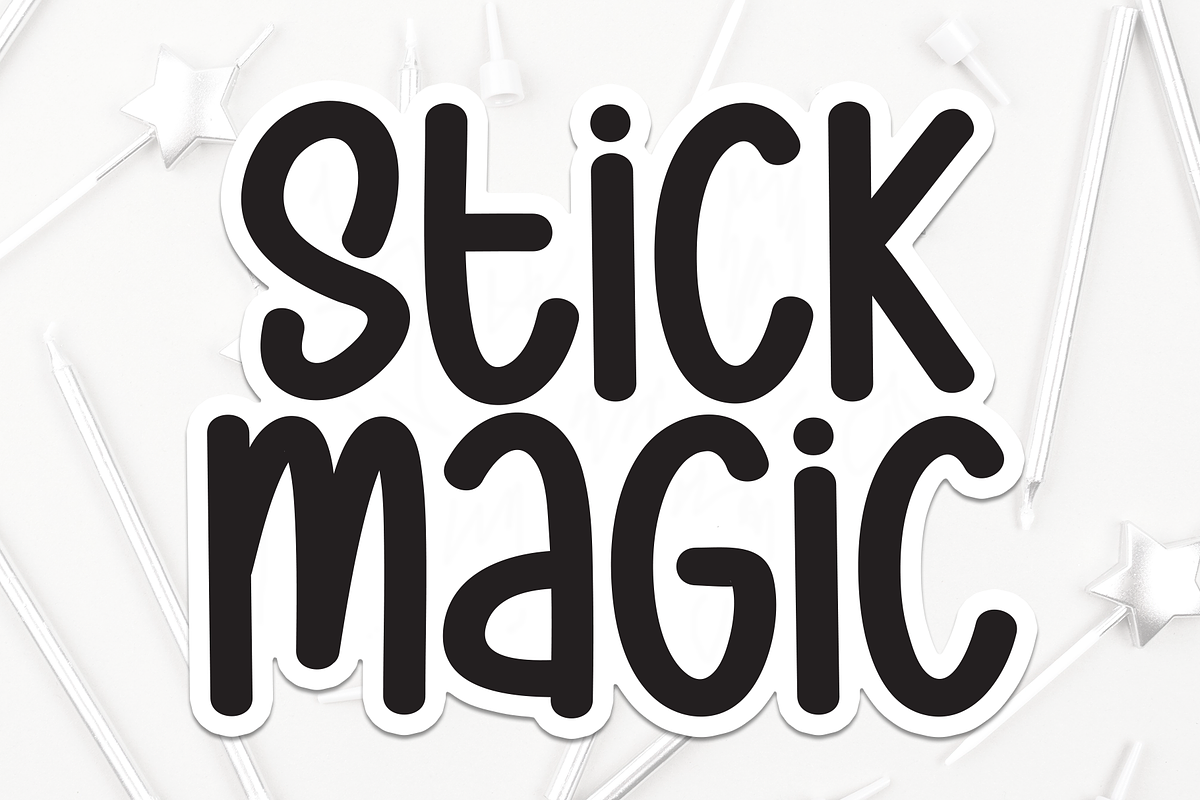 Stick Magic | Script Font, a Script Font by Scratchones (Photo 1 of 8)
