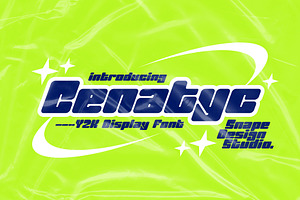 Cenatyc - Y2K Font, a Font by Snape Design Studio