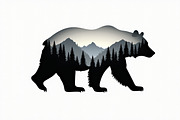 Wilderness Bear Double Exposure Set, an Illustration by musafir_fashion (Thumbnail 4 of 10)